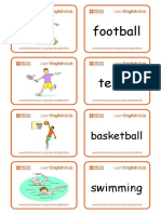 Flashcards Sports PDF