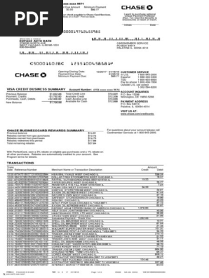 6684038 Chase Credit Statement Dec 18