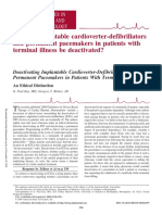 Should implantable cardioverter-defibrillators and permanent pacemakers in patients with terminal illness be deactivated?