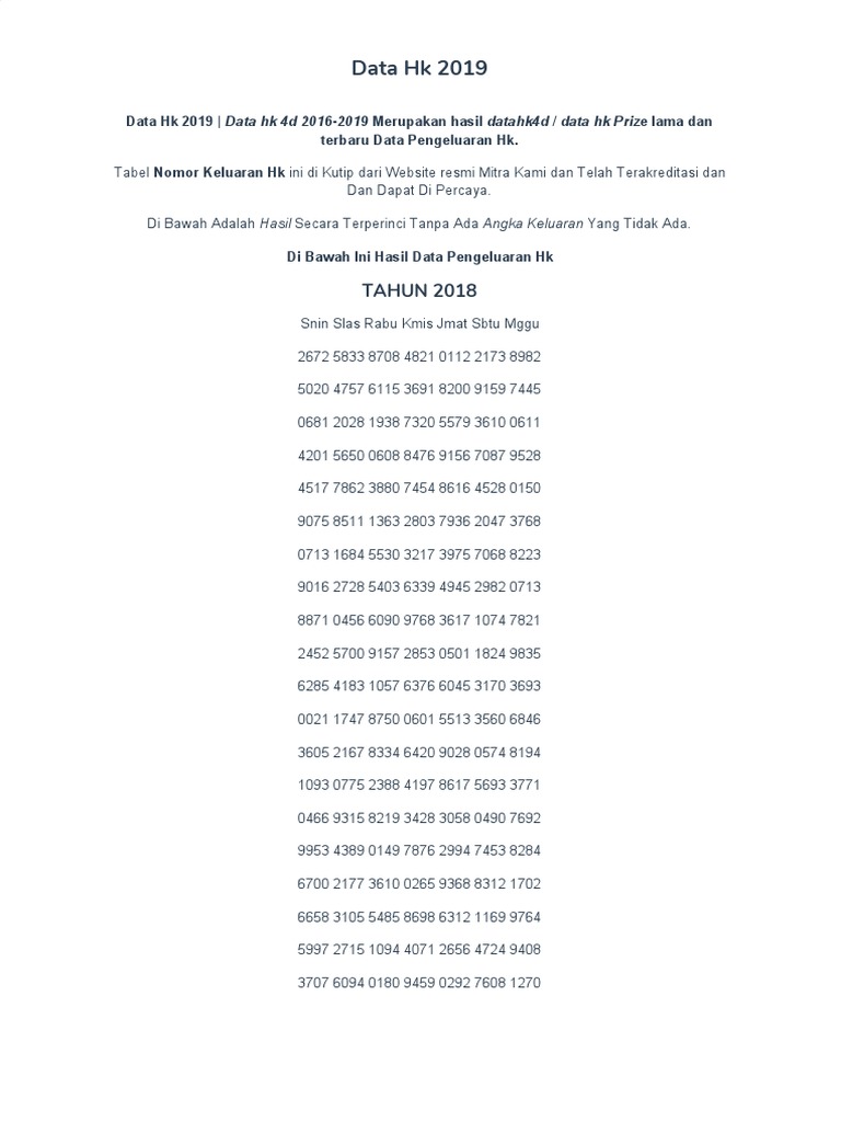 Data Hk 2019 Pdf