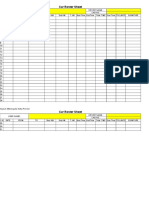 Car Roster Sheet: S.N Date From TO Start KM End KM T. KM Start Time End Time Total. TIME Over Time TOLL/MCD Signature