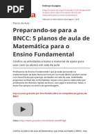 Preparando Se Para a Bncc 5 Planos de Aula de Matematica Para o Ensino Fundamentalpdf