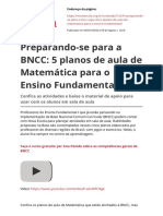 Preparando Se para A BNCC 5 Planos de Aula de Matematica para o Ensino Fundamentalpdf