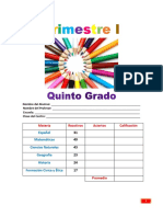 Quinto Grado Trimestre I