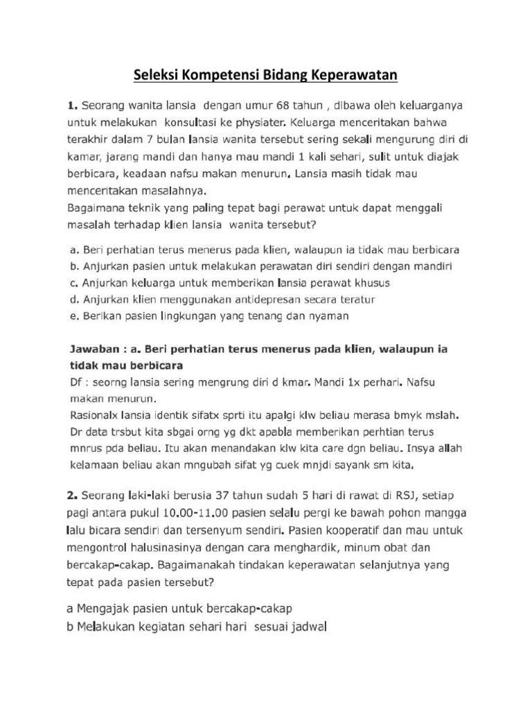 Buku Soal Skb Perawat Contoh Soal SKB Buku Soal Skb Perawat Contoh Soal SKB