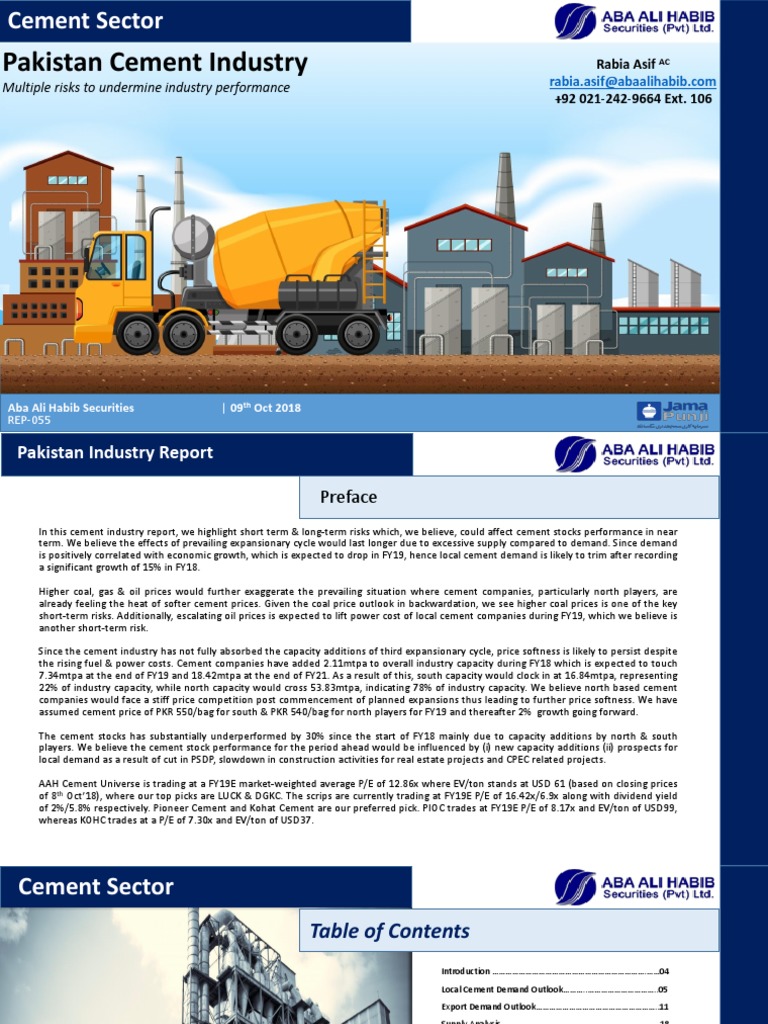 Pakistan Cement Industry Risks Analysis | PDF | International Monetary ...