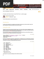 Create and Download A Text File From A Web Page