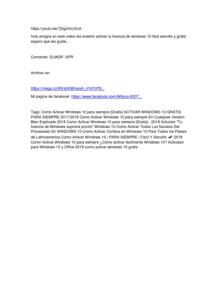 Activacion De Windows