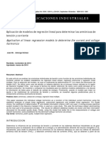 Aplicacion de Modelos de Regresion Lineal para Determinar