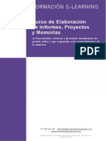 Elaboración de Informes Proyectos y Memorias