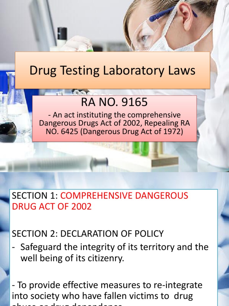 Drug Testing Laboratory Laws PDF Sentence (Law) Probation
