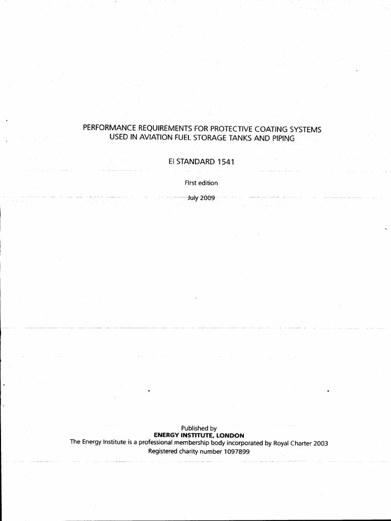 EI 1541 - Performance Requirements For Protective Coating Systems Used ...