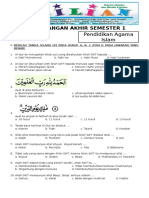 Soal UAS PAI Kelas 3 SD Semester 1 (Ganjil) Dan Kunci Jawaban PDF