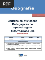 3ª série Geografia Aluno 3º bimestre