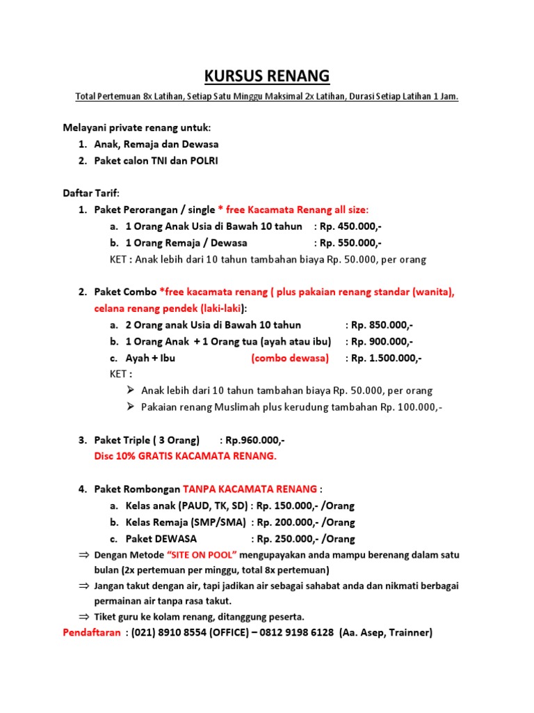 Kursus Renang