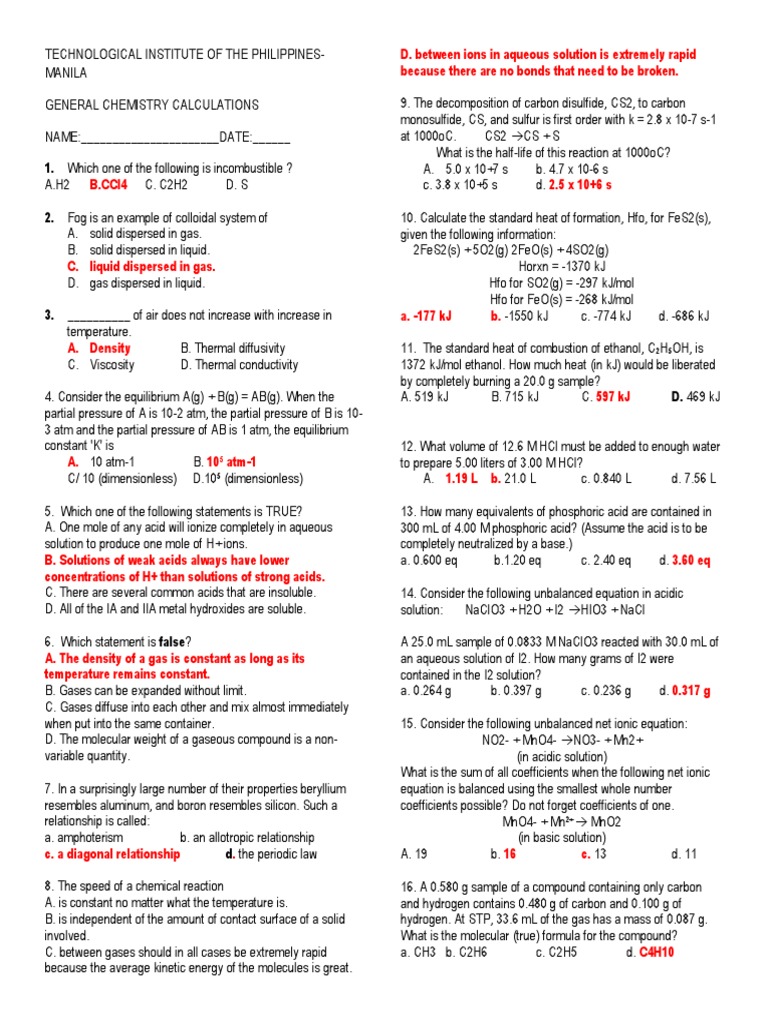 Carbon Monosulfide Reaction Analysis | PDF | Gases | Acid
