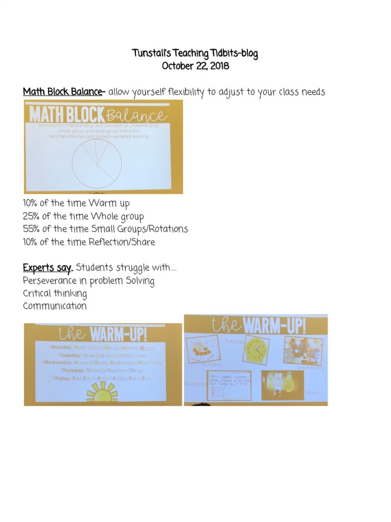 Guided Math Game Plan Tunstalls Teaching | PDF | Teachers | Teaching ...