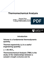 Thermomechanical Analysis: Duncan Price IPTME, Loughborough University