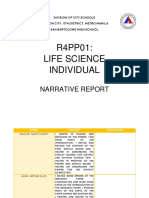 R4PP01: Life Science Individual: Narrative Report
