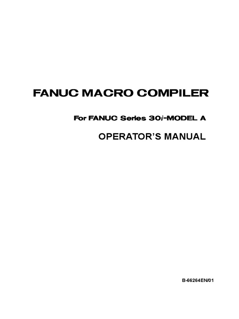 FANUC Macro Compiler Manual | PDF | Library (Computing) | Computer Program