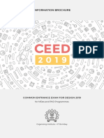 Information Brochure: Common Entrance Exam For Design 2019