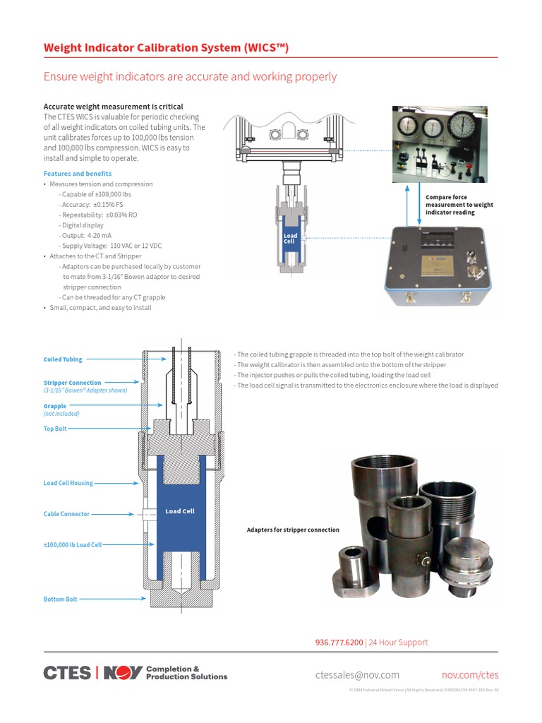 CTES WICS Weight Indicator Calibration System PDF Manufactured Goods Electronics