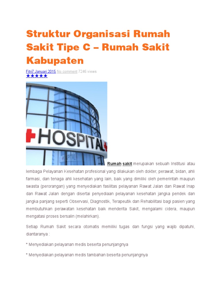 281756032 Struktur Organisasi Rumah Sakit Tipe Cdoc