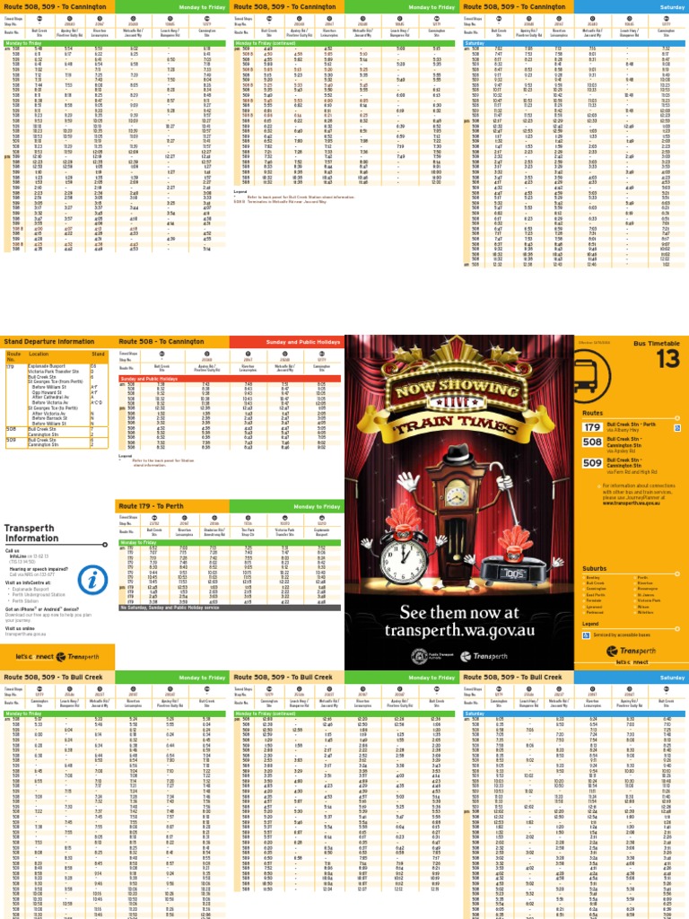 Bus Timetable 13 20141012 | PDF | Public Services | Smartphone
