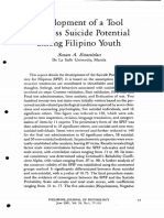 Development of A Tool To Assess Suicide Potential Among Filipino Youth