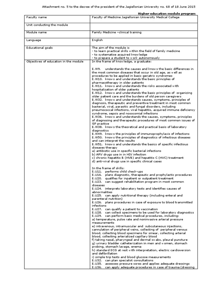 Higher Education Module Program | PDF | Infection | Medical Diagnosis