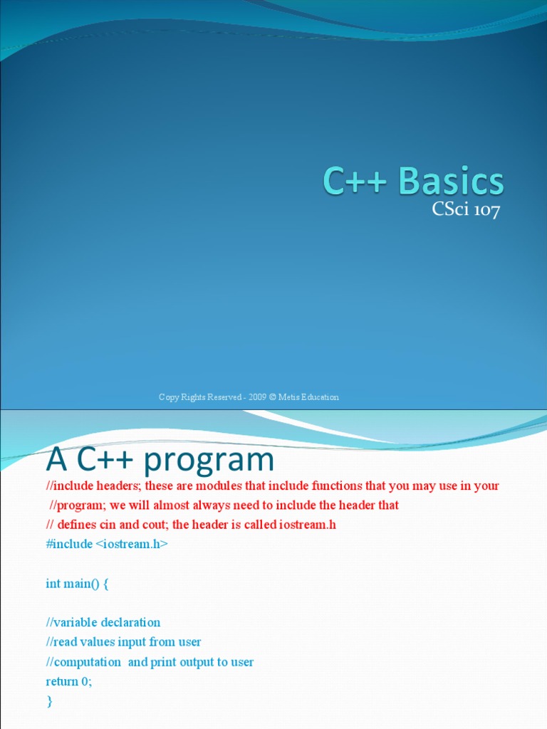 c++basics | PDF | C++ | Boolean Data Type