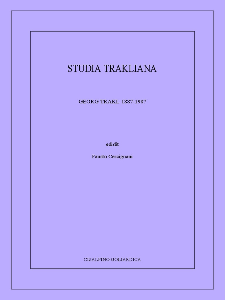 trakl study pdf
