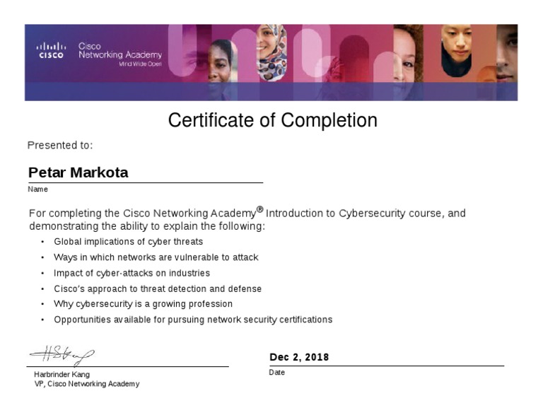 Introduction To Cybe Certificate | PDF