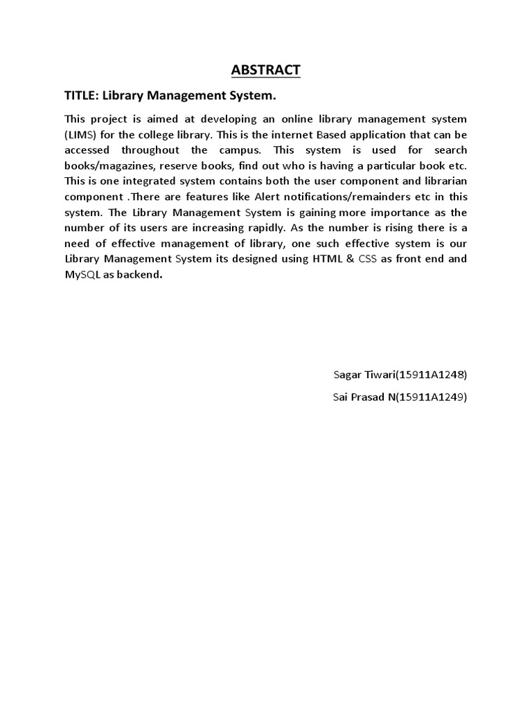Online Library Management System | PDF