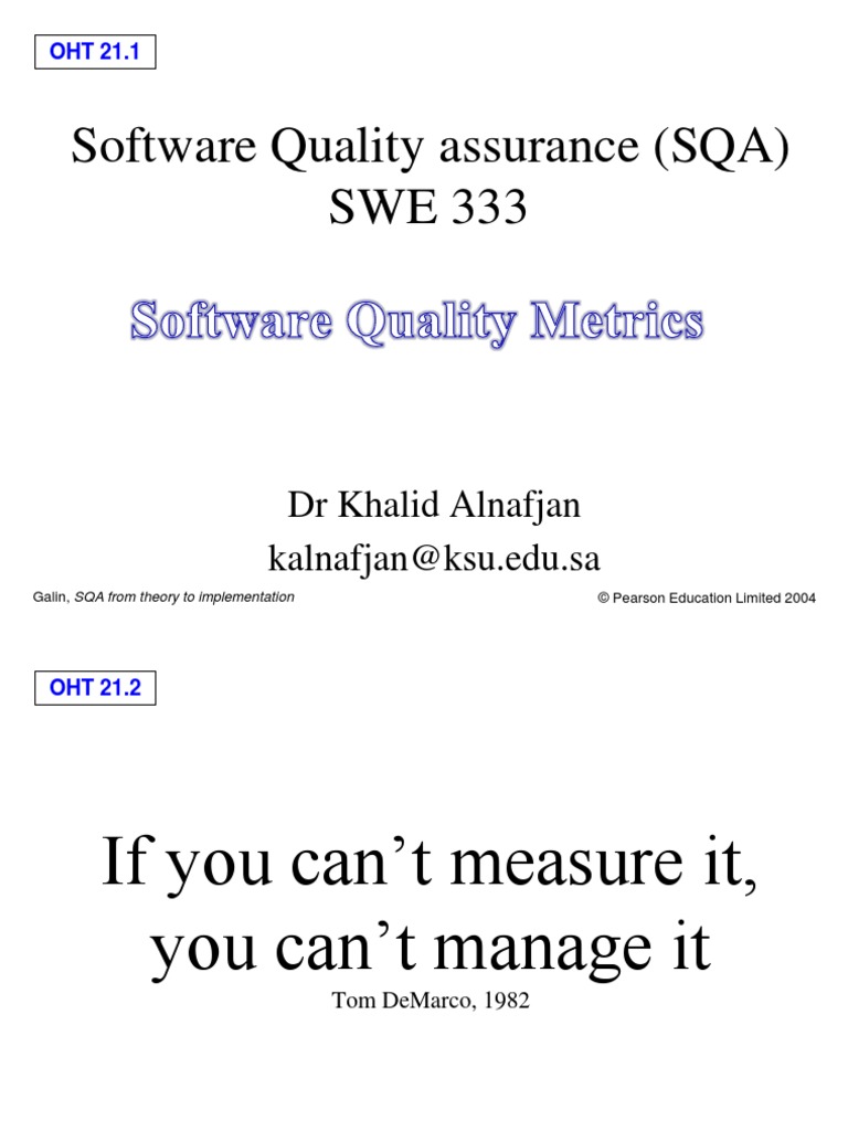 5.software Quality Metrics | PDF | Software Quality | Software Bug