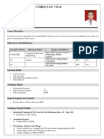 Entry Level CV Java HTML BTech 63