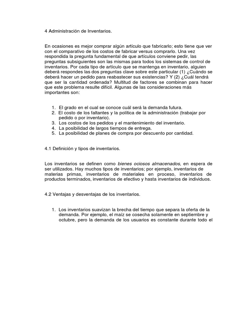 1 | PDF | Inventario | Gestión de la cadena de suministro