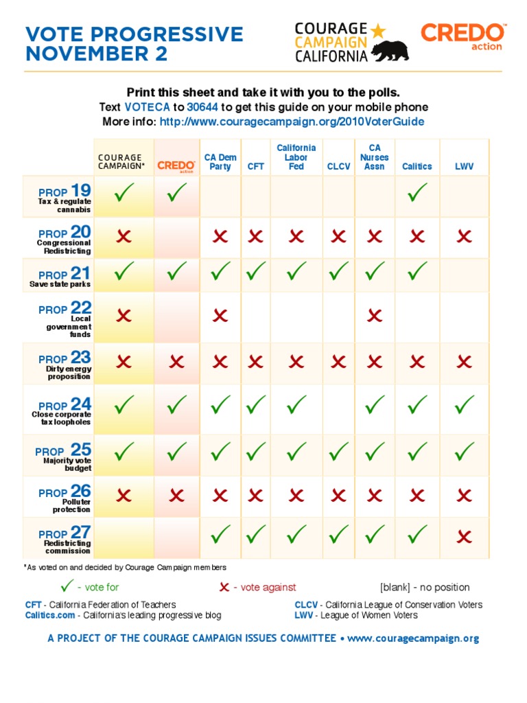 California 2010 Election Voter Guide | PDF | Politics | Social Science