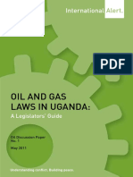 Oil and Gas Laws in Uganda: Oil and Gas Laws in Uganda:: A Legislators' Guide A Legislators' Guide