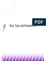 Basic Types and Formatted Io