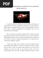 01 - Pactos, Sua Possibilidade, Validade e Anulação Por Meios Mágicos