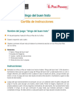 Cartilla de Instrucciones - Bingo Del Buen Trato 1