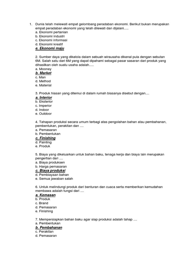 Sasaran Dari Produk Yang Dihasilkan Oleh Suatu Usaha Disebut Dengan