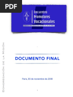 [ESP] Encuentro Promotores Vocacional – DOCUMENTO FINAL 