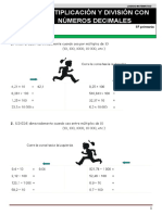 Decimales Multiplicación División