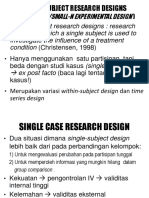 Single Subject Research Designs