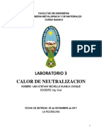 Informe de Laboratorio Calor de Neutralizacion FISICOQUIMICA