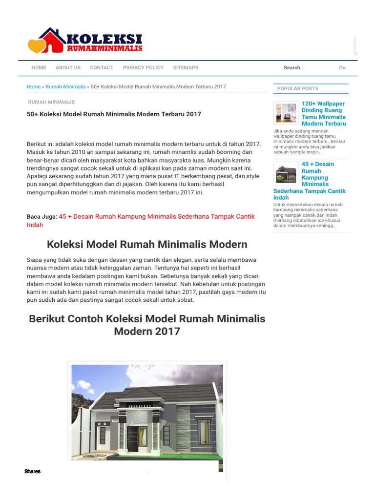 50 Koleksi Model Rumah Minimalis Modern Terbaru 2017 5000 50 Koleksi Model Rumah Minimalis Modern Terbaru 2017 5000
