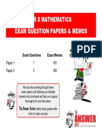 SH Gr 8 Maths Papers 1 2 Plus Memos 14 Oct 2015