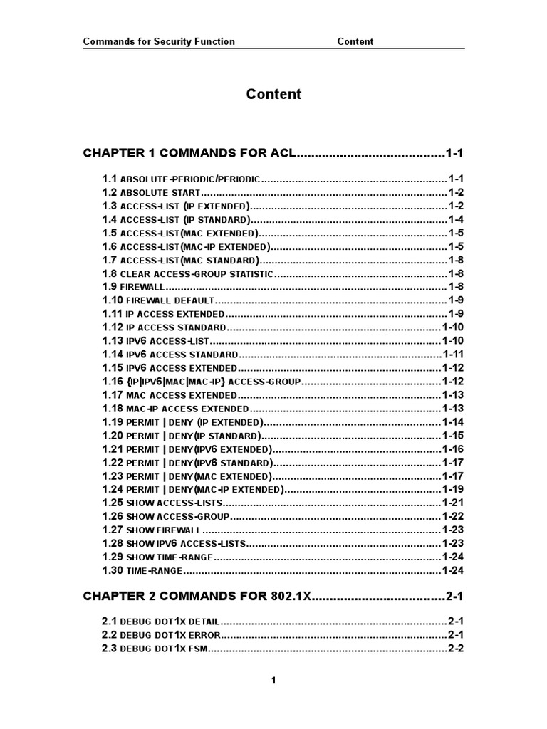 Security Function Command Guide | PDF | Ip Address | Transmission ...